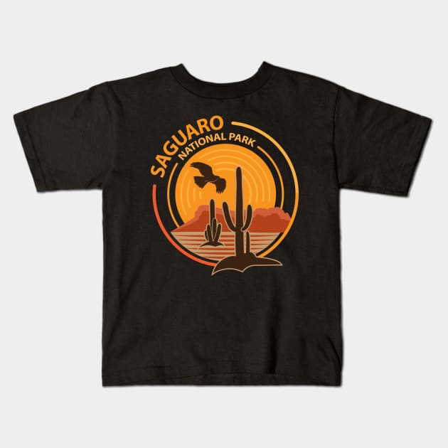 Saguaro National Park Kids T-Shirt by CandyUPlanet